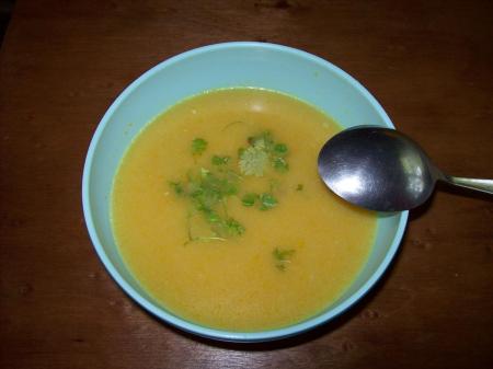 Wortelsoep met koriander