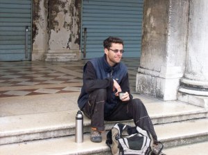 Mathieu op het San Marco plein ...