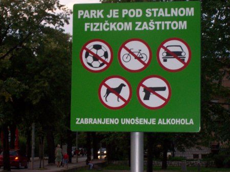 regels in park Mostar