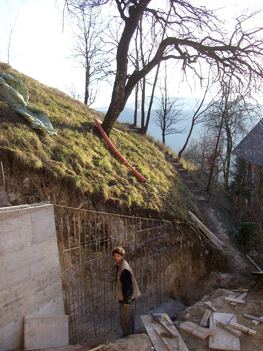 muur bouwen aan achterterras
