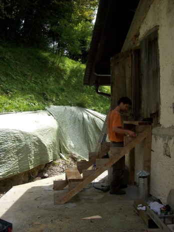een stevig werktrapje naar de zolder