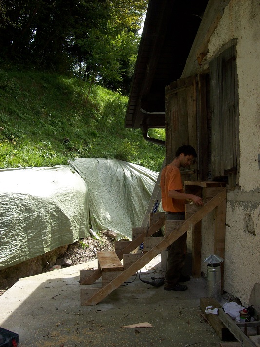 een stevig werktrapje naar de zolder