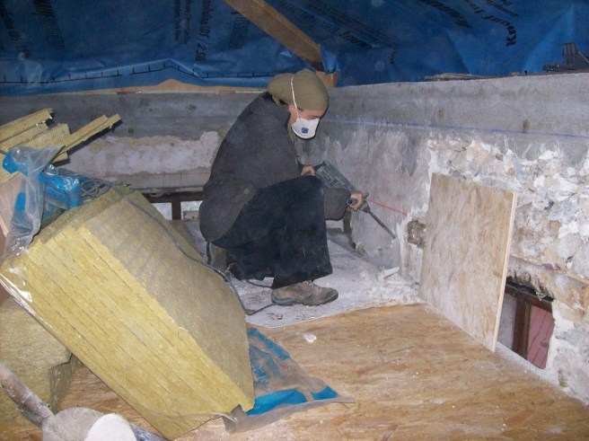 oude stucwerk afkappen