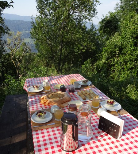 ontbijten aan de vijgenboom
